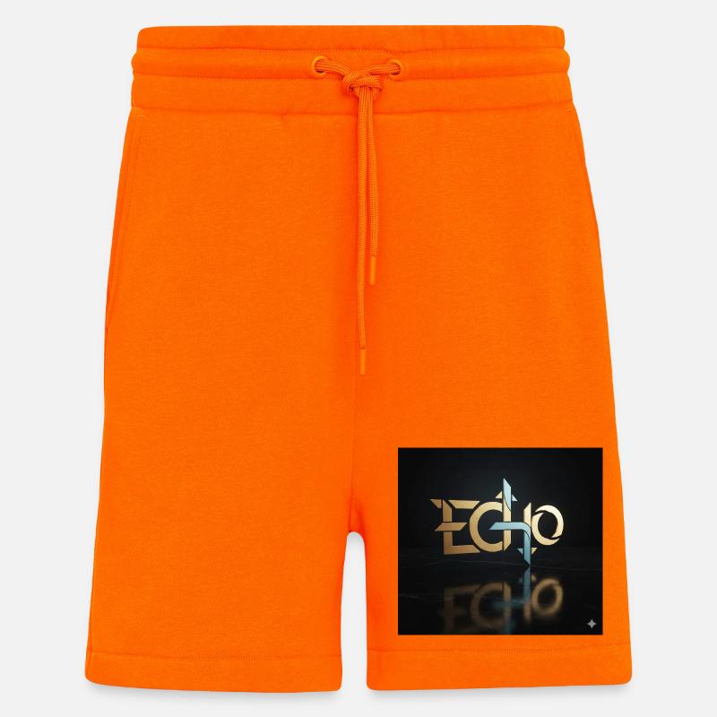 Jeu de lumière Echo Geometry - Short bio décontracté fabriqué en UE - SUNSET ORANGE