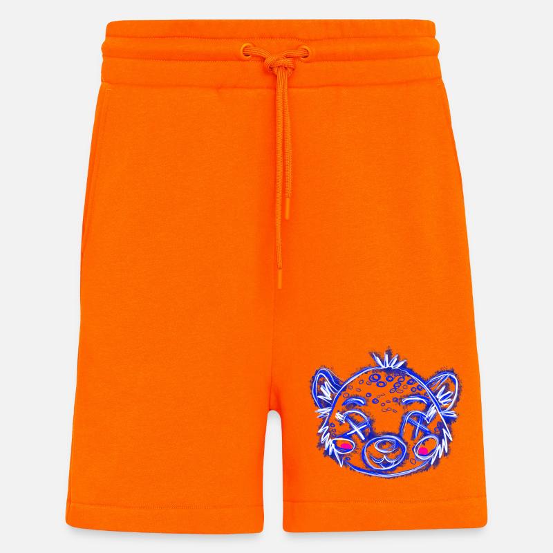 Dead Leo Blue - Shorts - made by SPREAD - SUNSET ORANGE