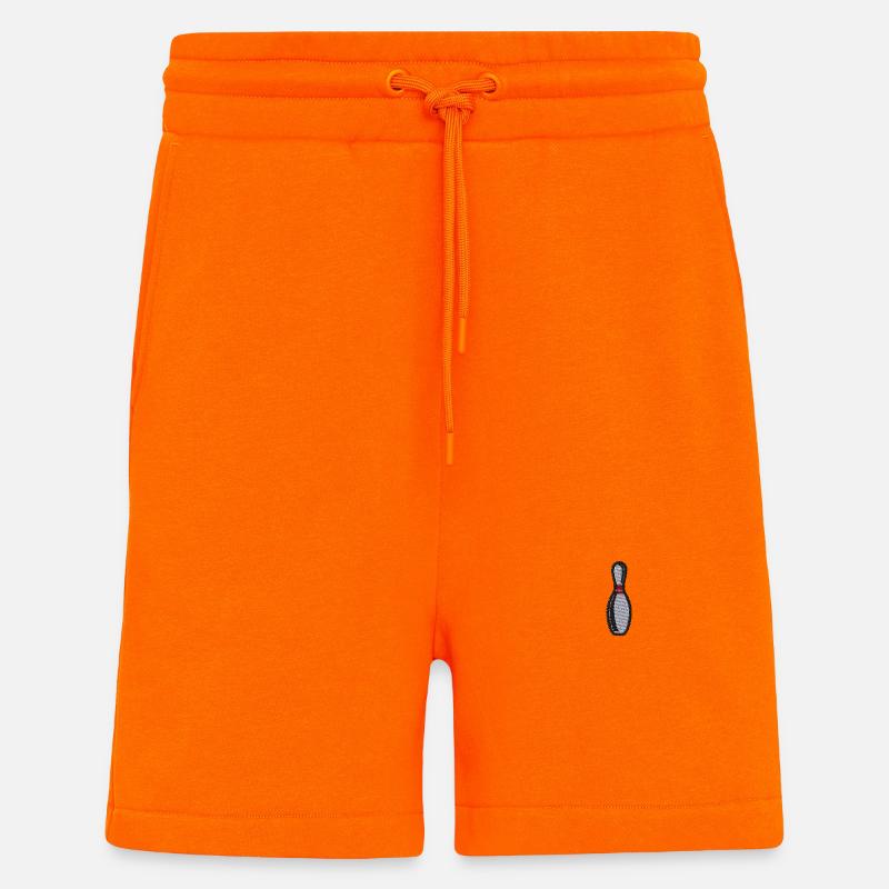 Bowling Pin bestickt - Shorts - made by SPREAD - SUNSET ORANGE