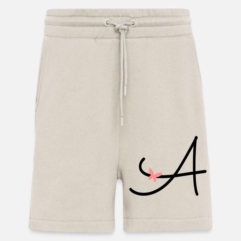 Letter A Initial Letter Butterfly - Shorts - made by SPREAD - WARM CLAY