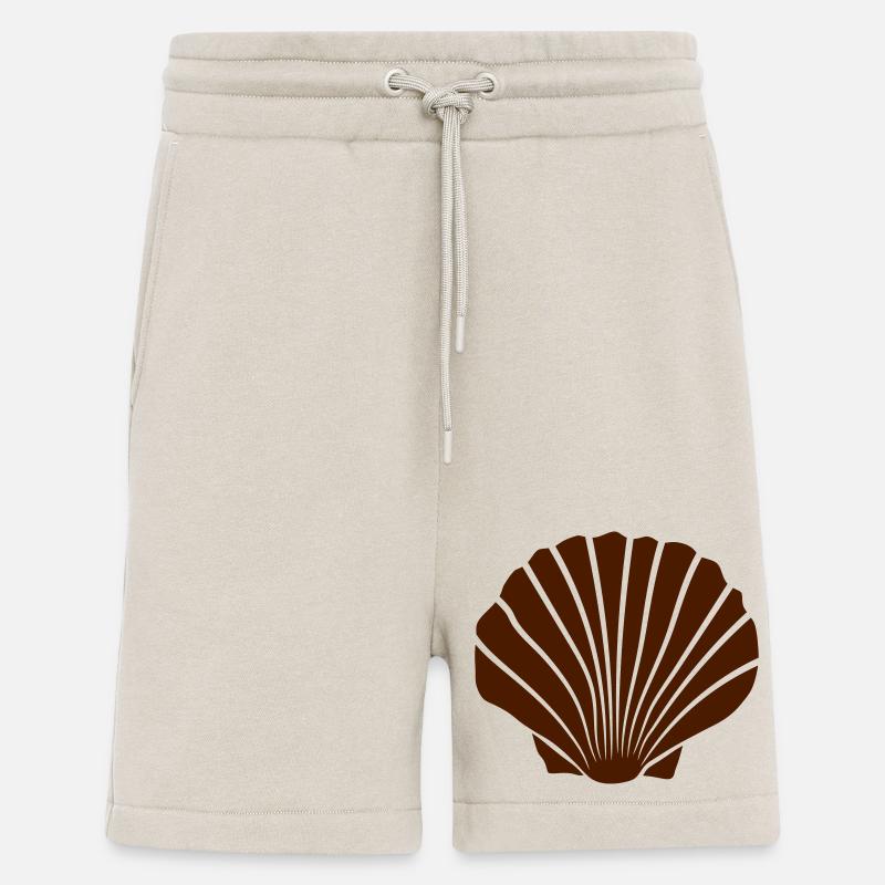 Logo Coquille Brune - Short bio décontracté fabriqué en UE - WARM CLAY
