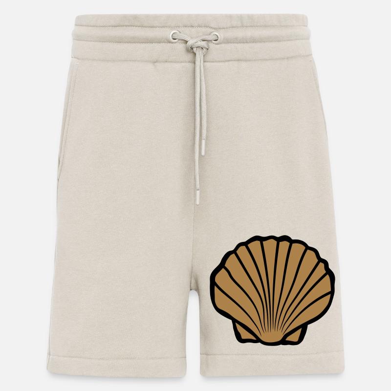 Brown Shell Logo - Short bio décontracté fabriqué en UE - WARM CLAY