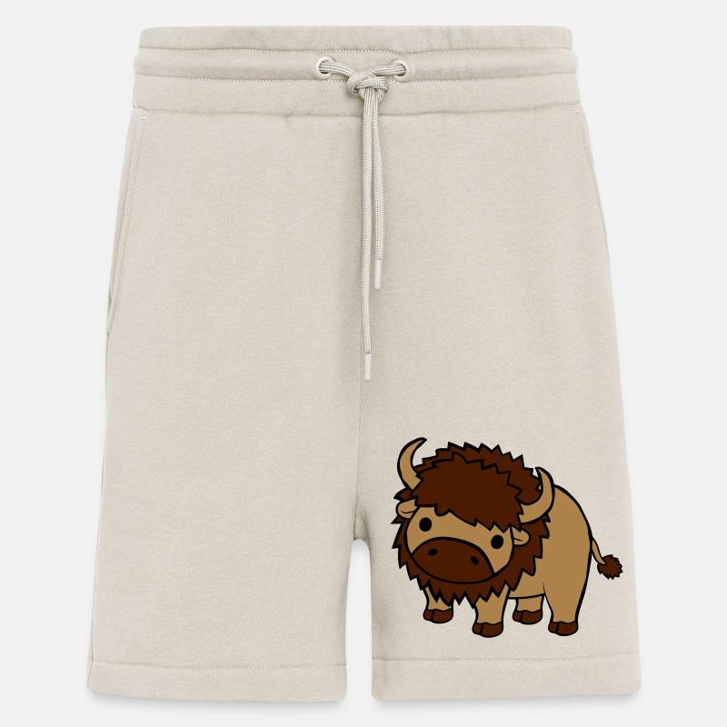 Grand bison doux - Short bio décontracté fabriqué en UE - WARM CLAY