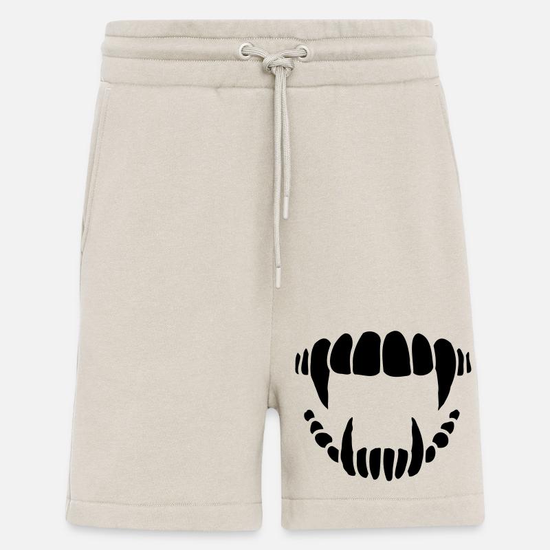Vampire Teeth Design - Shorts - made by SPREAD - WARM CLAY
