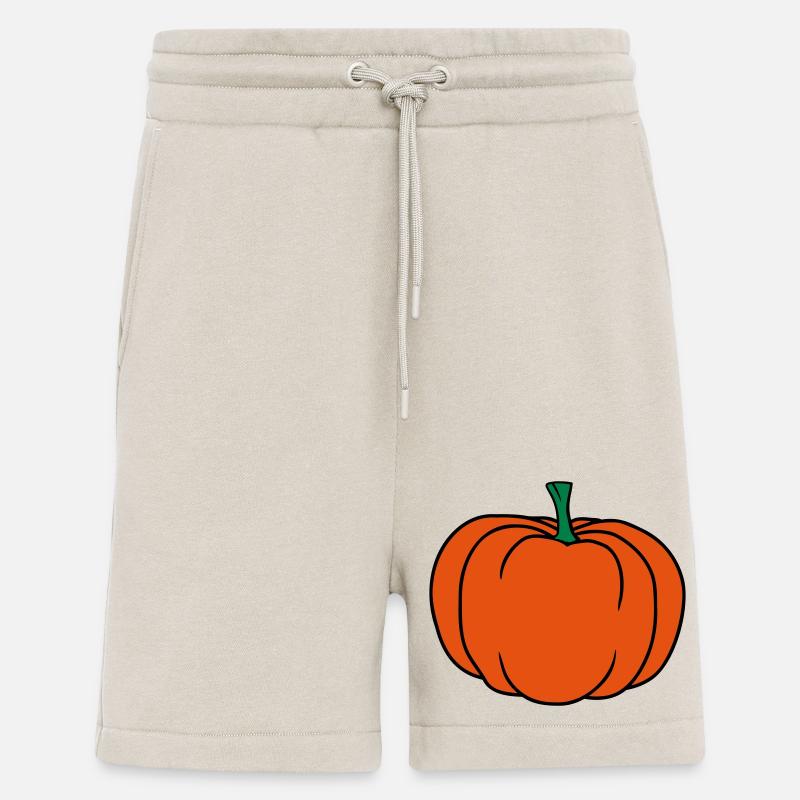 Pumpkin Comic Halloween Vegetables - Shorts - made by SPREAD - WARM CLAY