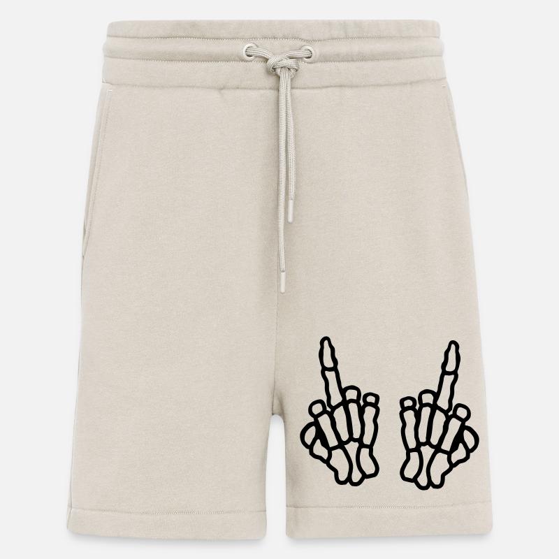 Knochen 2 Hände Mittelfinger - Shorts - made by SPREAD - WARM CLAY