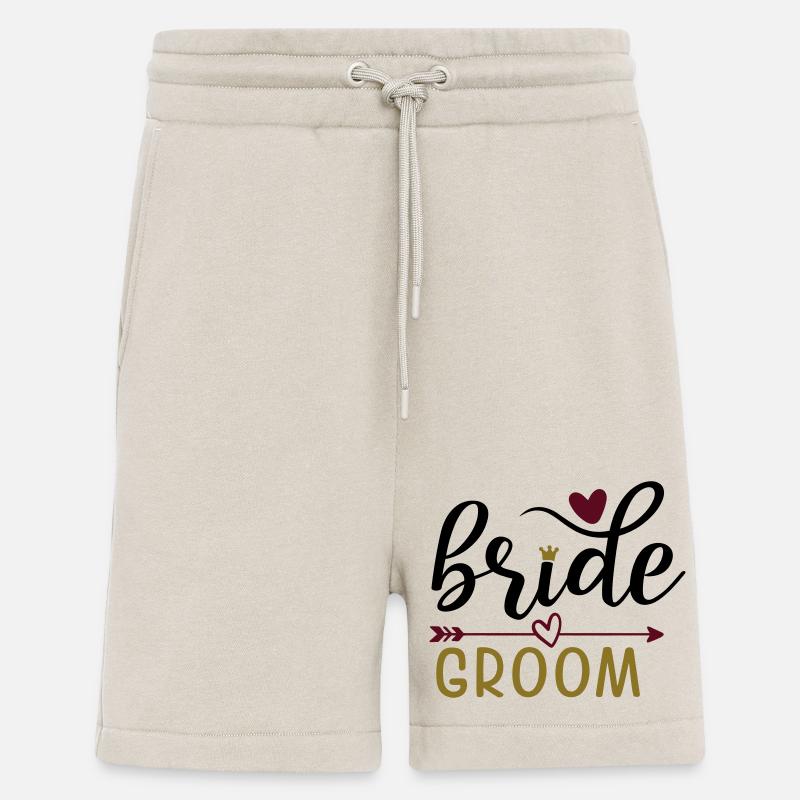 Mariés : Célébration de mariage - Short bio décontracté fabriqué en UE - WARM CLAY