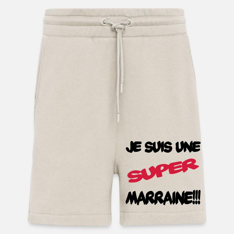 Je suis une super marraine - Short bio décontracté fabriqué en UE - WARM CLAY