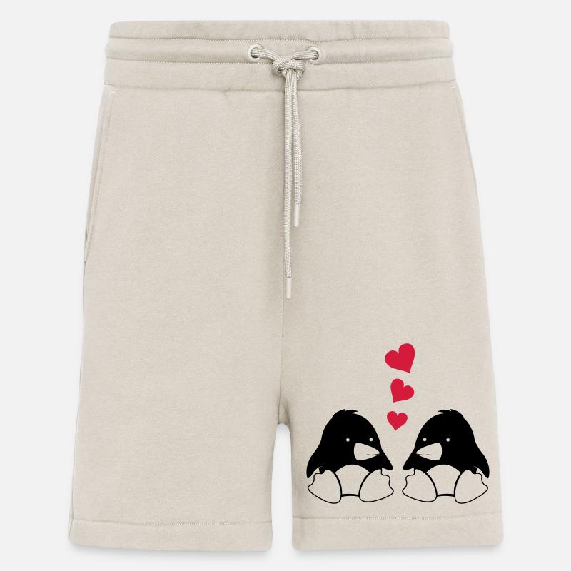 verliebte pinguine 001 - Shorts - made by SPREAD - WARM CLAY