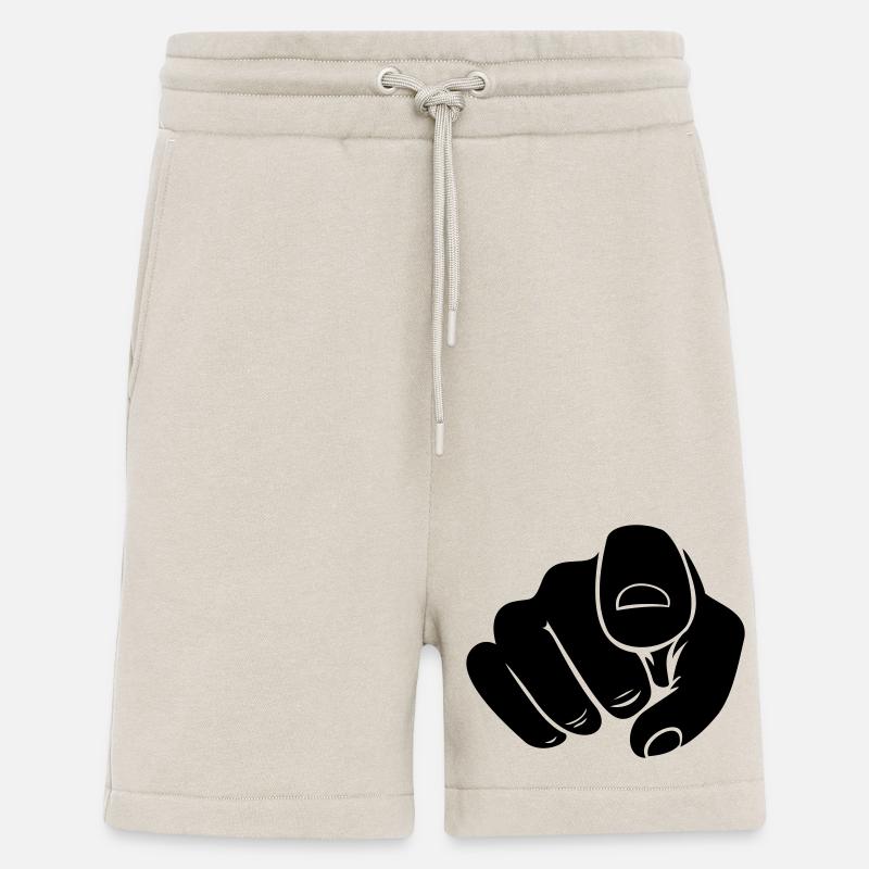 Pointer la main du doigt - Short bio décontracté fabriqué en UE - WARM CLAY
