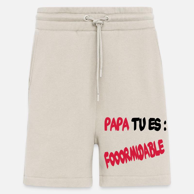 Papa tu es formidable - Short bio décontracté fabriqué en UE - WARM CLAY