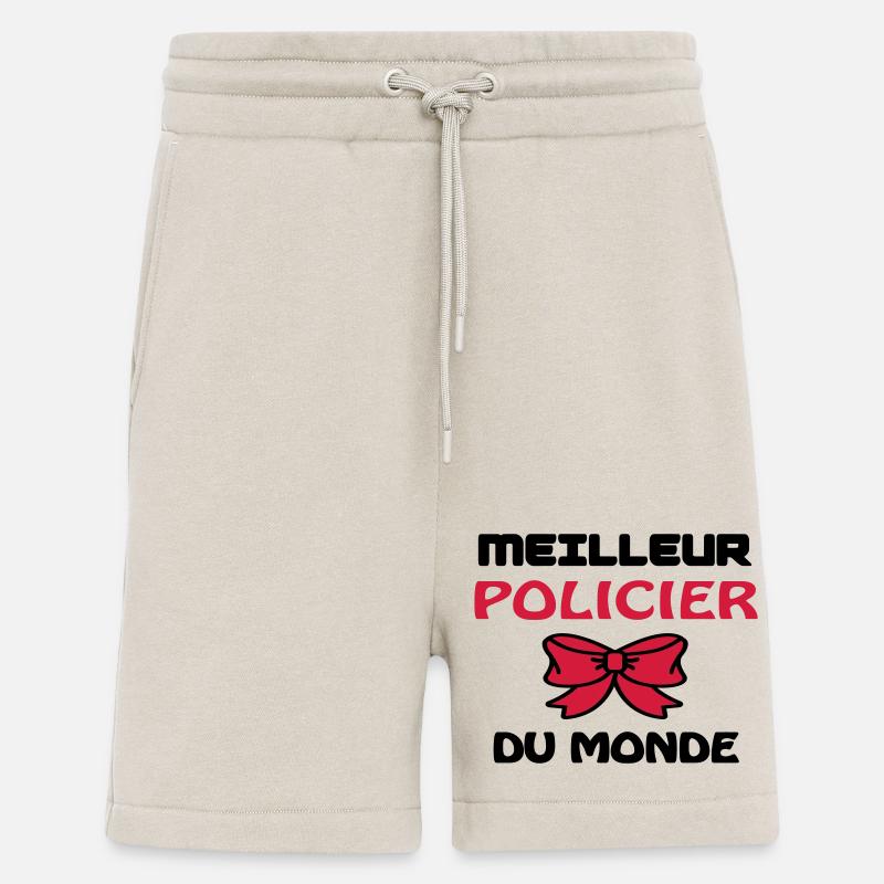 MEILLEUR POLICIER DU MONDE - Short bio décontracté fabriqué en UE - WARM CLAY