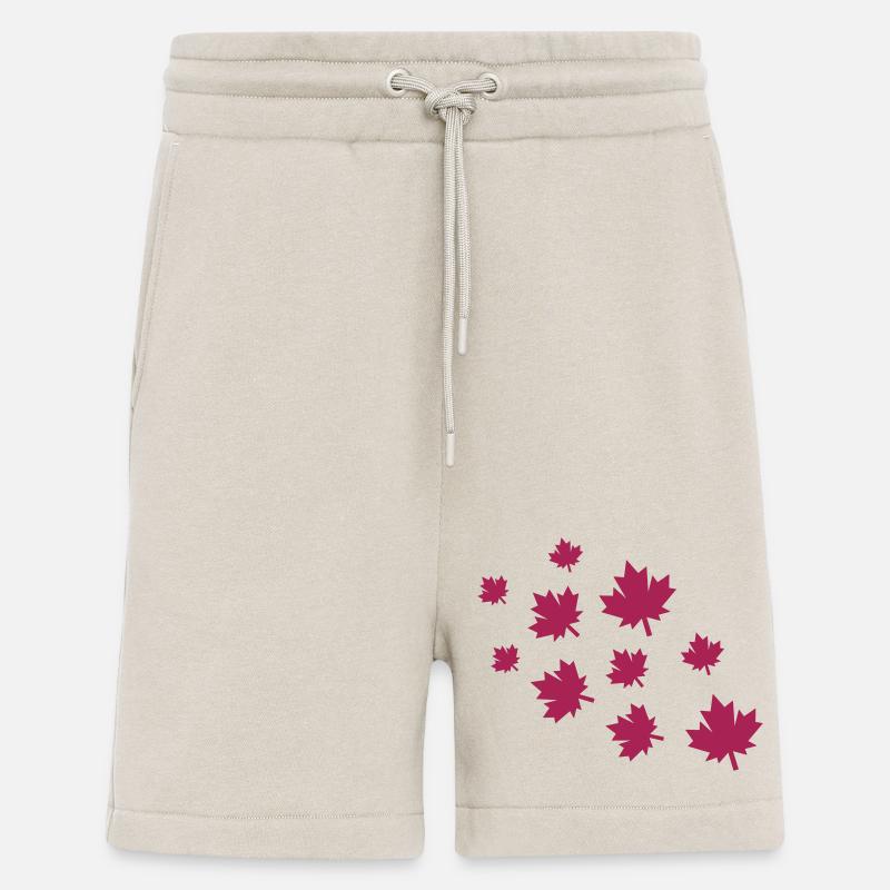 Feuilles d’érable - Short bio décontracté fabriqué en UE - WARM CLAY