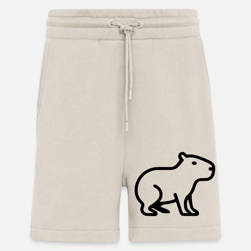 Capybara Minimalistisch Logo - Shorts - made by SPREAD - WARM CLAY
