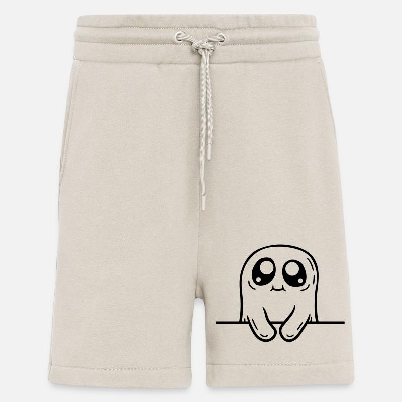 Cartoon Geist hinter Mauer - Shorts - made by SPREAD - WARM CLAY