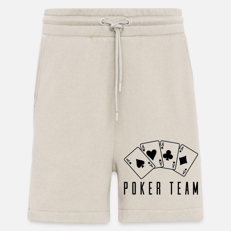 Équipe de poker 1 - Short bio décontracté fabriqué en UE - WARM CLAY