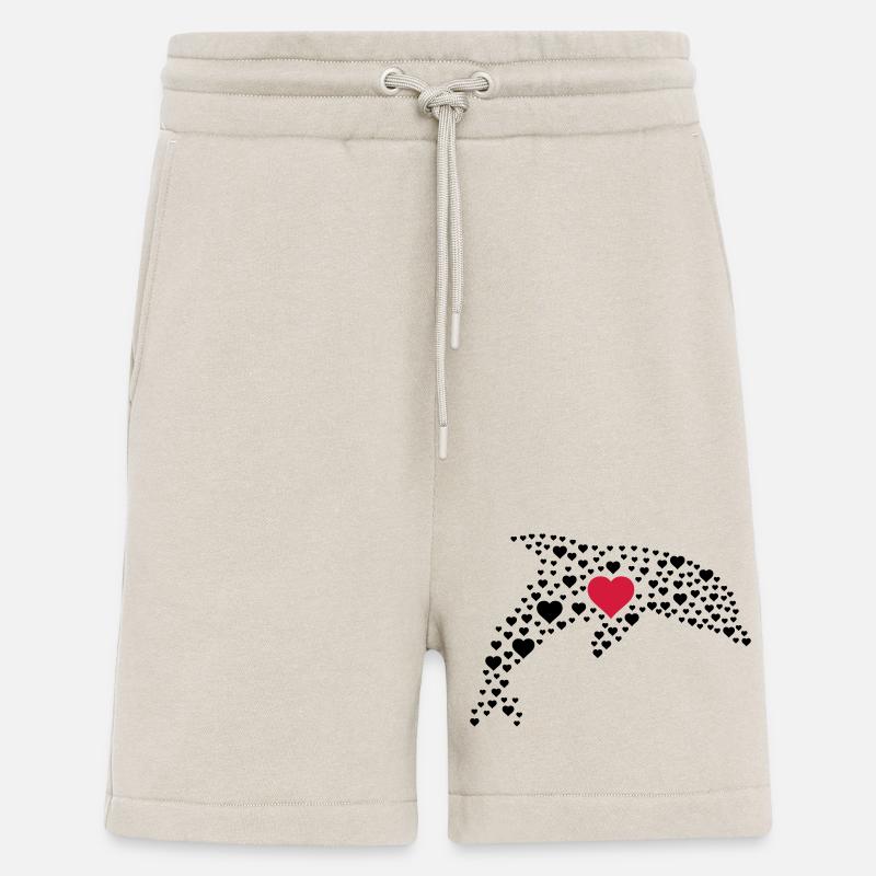 delfin herzen 2 - Shorts - made by SPREAD - WARM CLAY