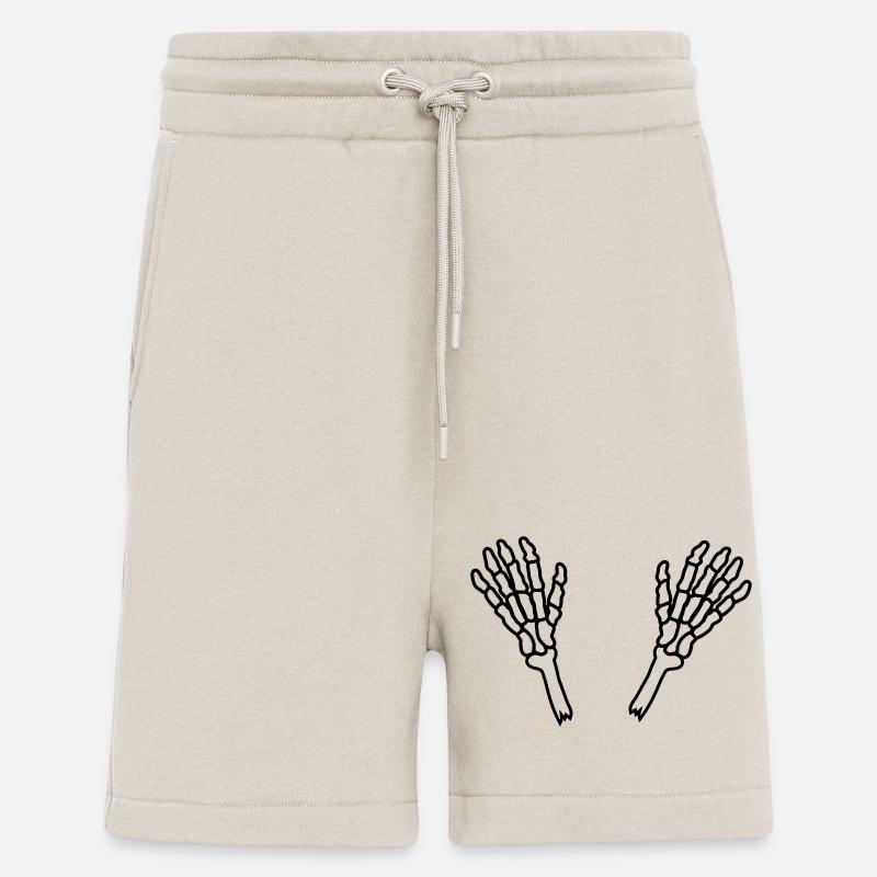 Mains Squelette 2 Bras - Short bio décontracté fabriqué en UE - WARM CLAY