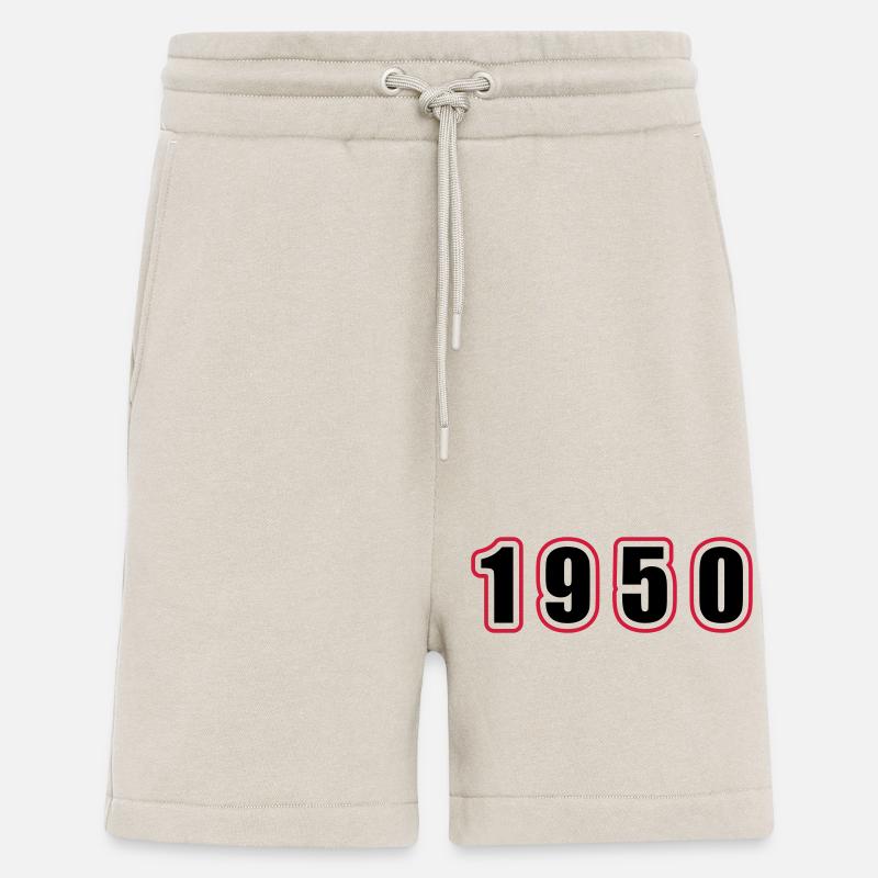 Anniversaire de l’année 1950 - Short bio décontracté fabriqué en UE - WARM CLAY