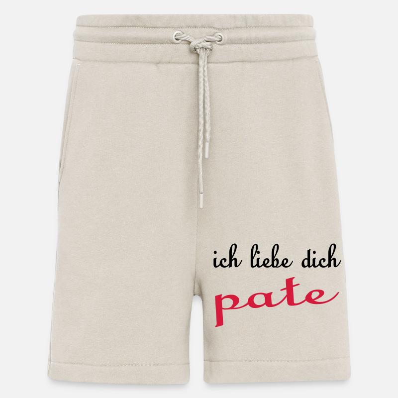 Ich liebe dich pate - Short bio décontracté fabriqué en UE - WARM CLAY