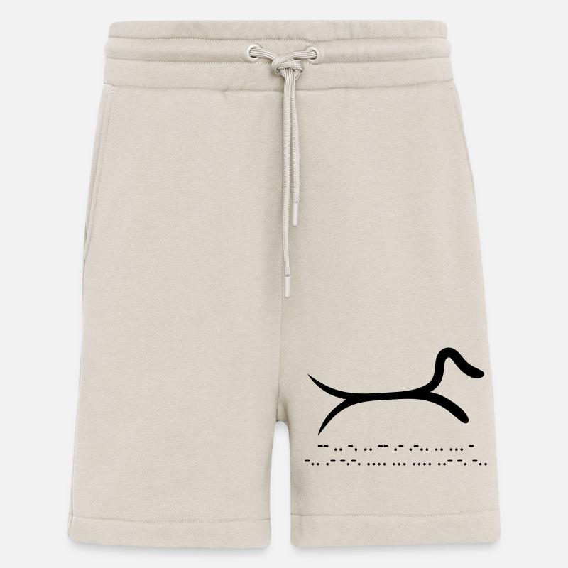 Dackel mit Morsecode - Shorts - made by SPREAD - WARM CLAY