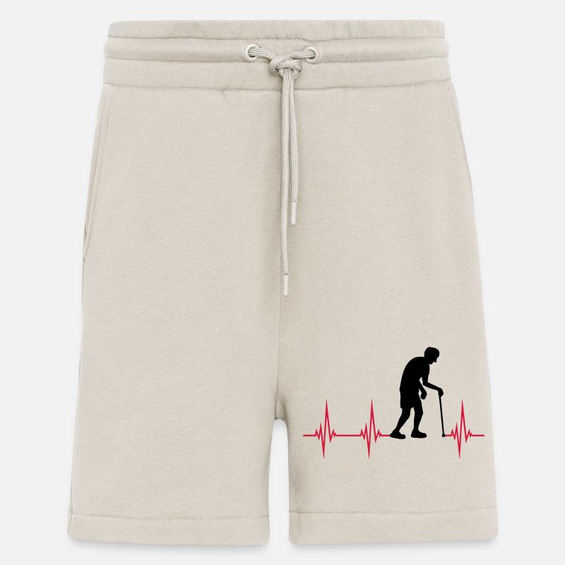 Herzschlag EKG Opa - Shorts - made by SPREAD - WARM CLAY