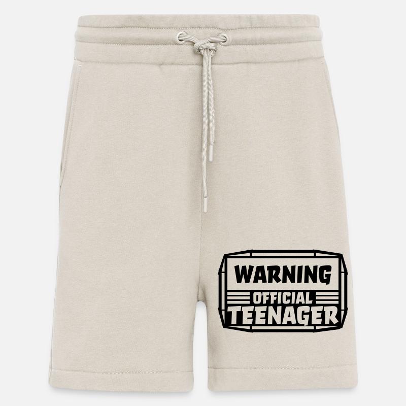 avertissement citation officielle d’adolescent - Short bio décontracté fabriqué en UE - WARM CLAY