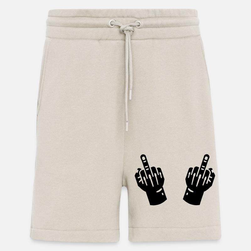 mittelfinger hand 2 - Shorts - made by SPREAD - WARM CLAY
