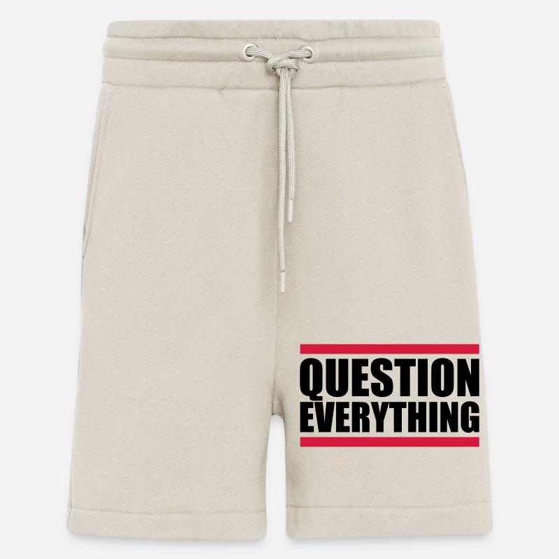 Question Everything bar - Shorts - made by SPREAD - WARM CLAY