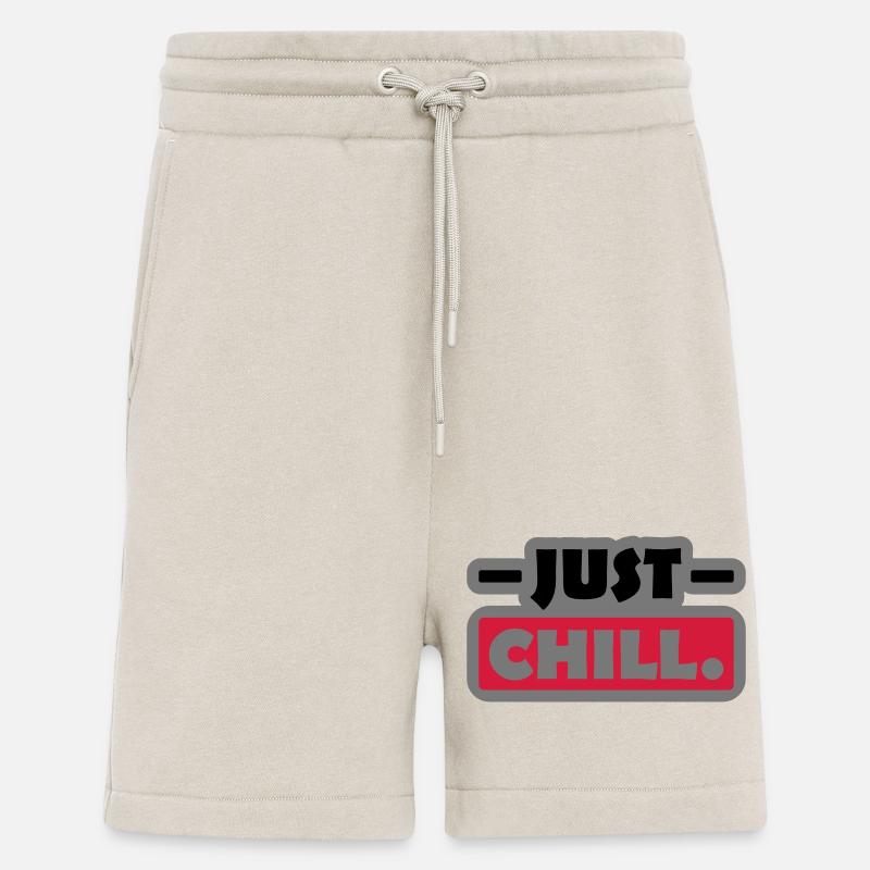 Just Chill Text Logo - Shorts - made by SPREAD - WARM CLAY