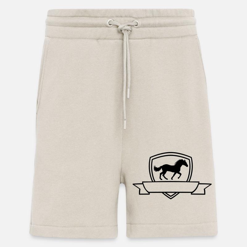 Pferd Banner Wappen Schild - Shorts - made by SPREAD - WARM CLAY