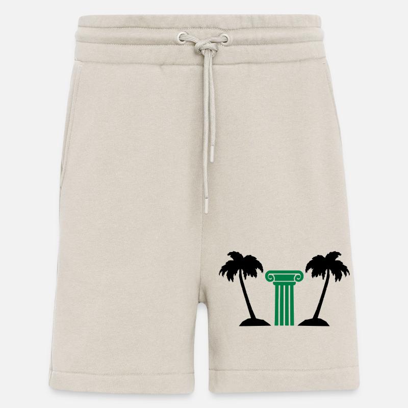 Palm Tree Column - Shorts - made by SPREAD - WARM CLAY