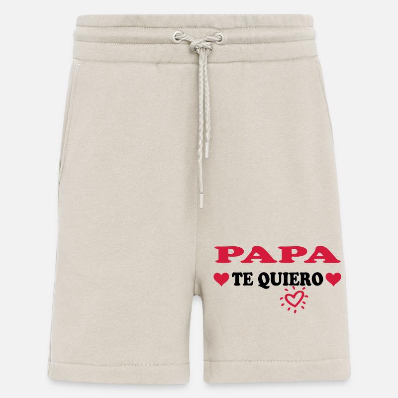 Papa Te quiero - Short bio décontracté fabriqué en UE - WARM CLAY