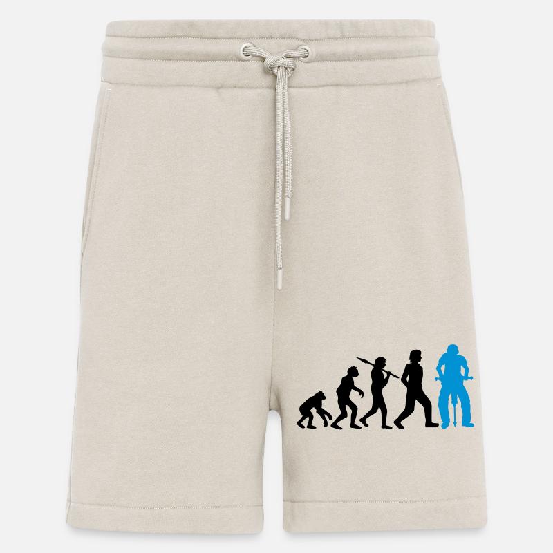 Logo Evolution Presslufthammer - Shorts - made by SPREAD - WARM CLAY