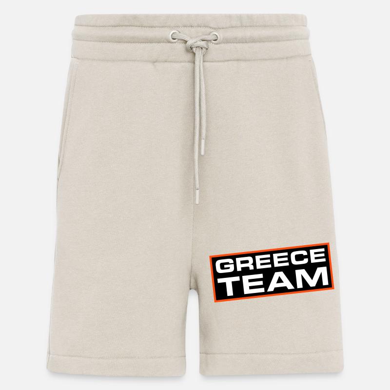 Équipe Grèce - Short bio décontracté fabriqué en UE - WARM CLAY
