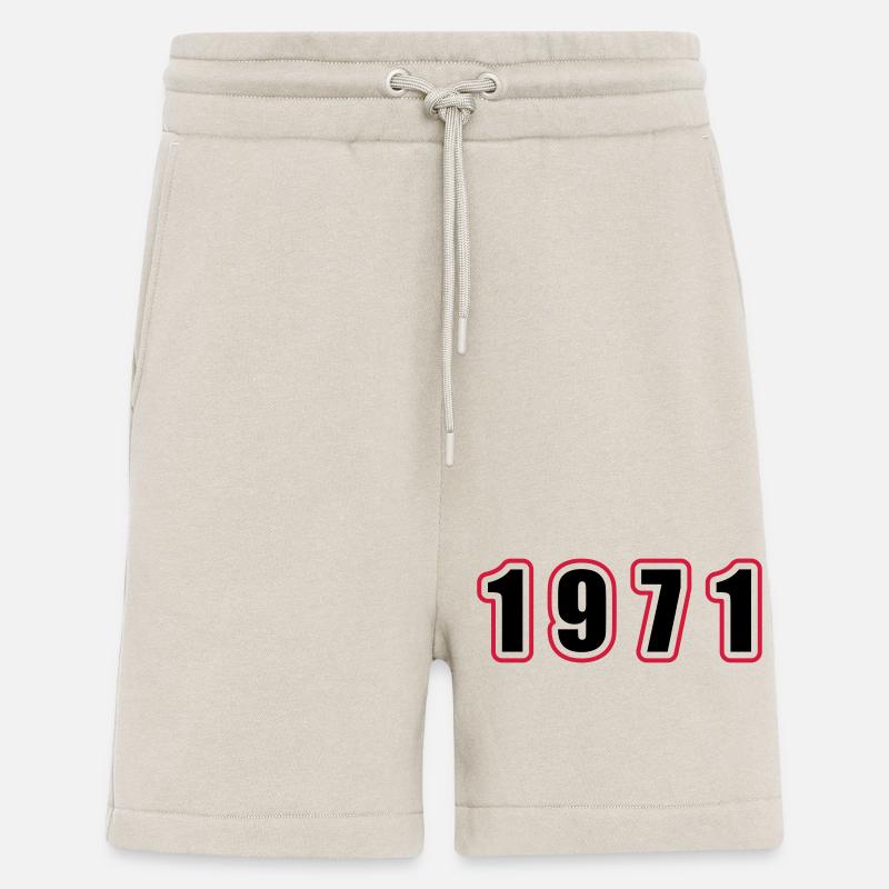 1971 Année Anniversaire - Short bio décontracté fabriqué en UE - WARM CLAY