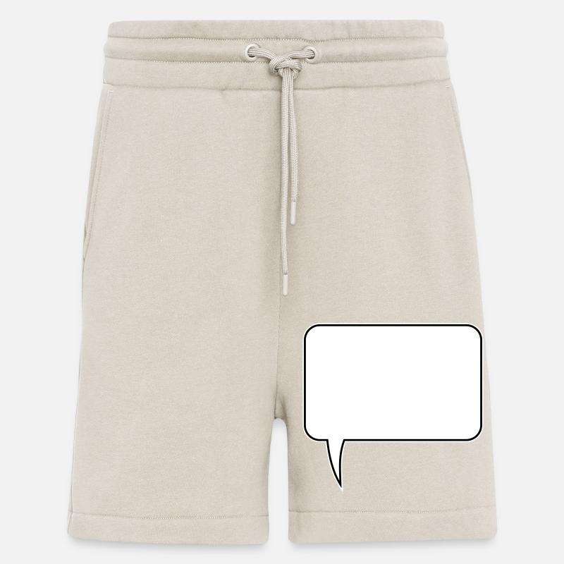 Speech bubble rectangle design - Shorts - made by SPREAD - WARM CLAY