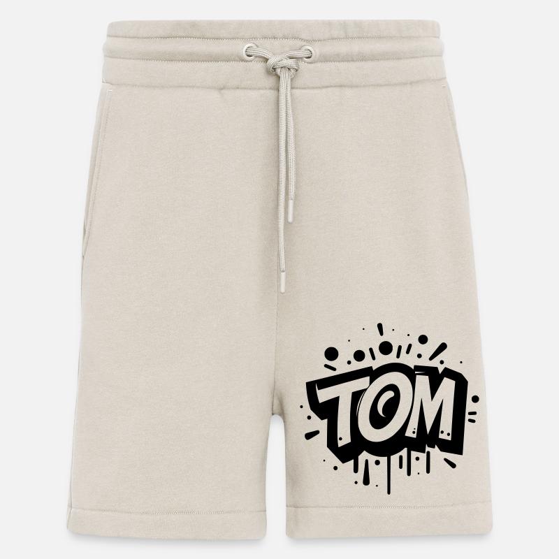 Tom Nom Prénom Graffiti - Short bio décontracté fabriqué en UE - WARM CLAY