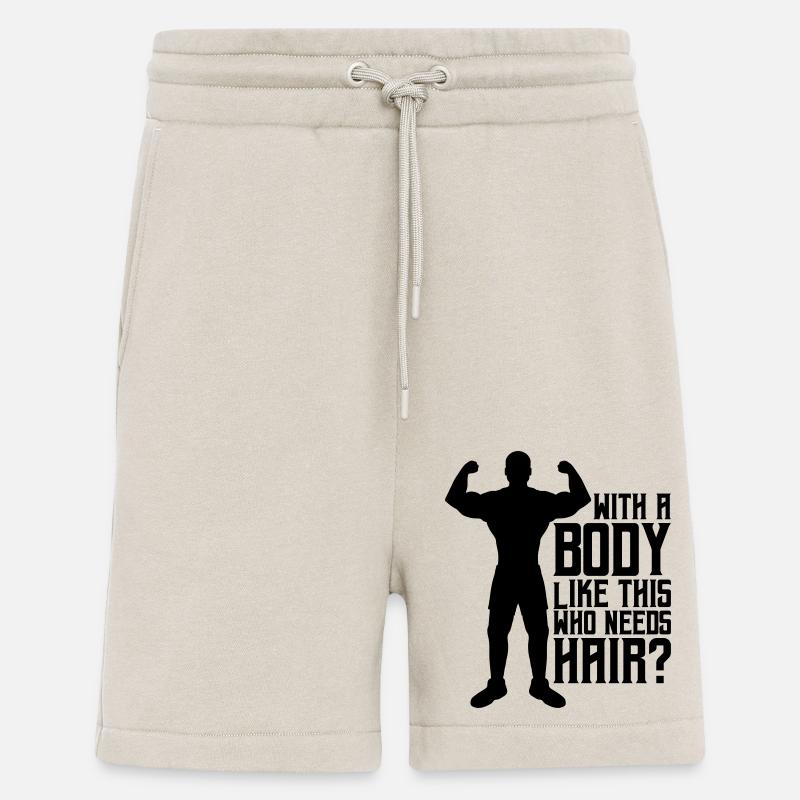 Who Needs Hair Spruch - Shorts - made by SPREAD - WARM CLAY