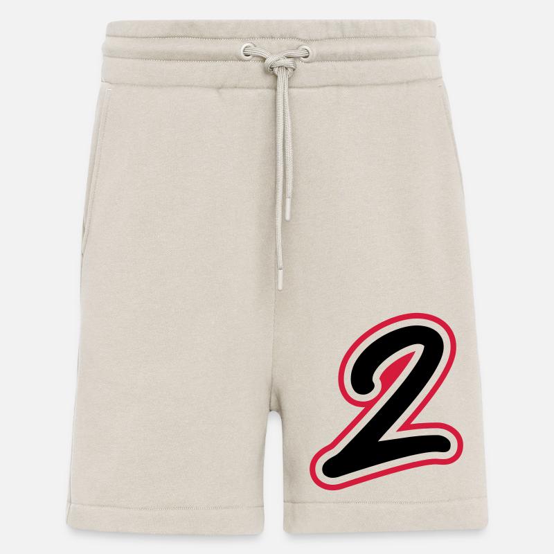 2 Number symbol - Shorts - made by SPREAD - WARM CLAY