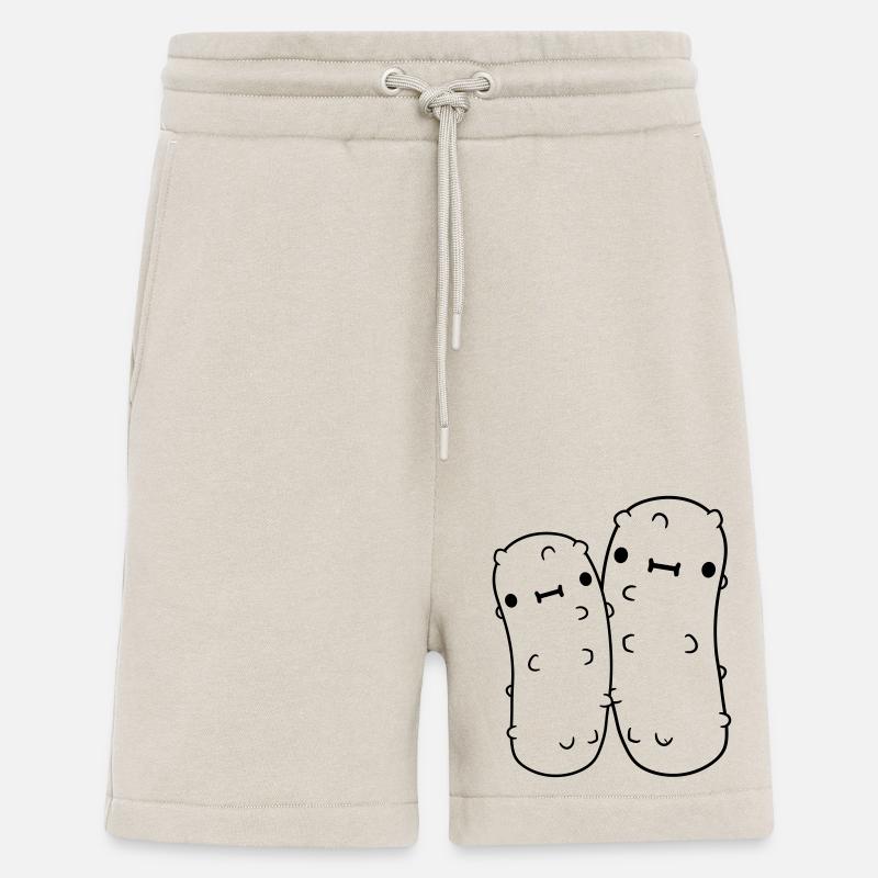 team 2 small cucumbers with - Shorts - made by SPREAD - WARM CLAY