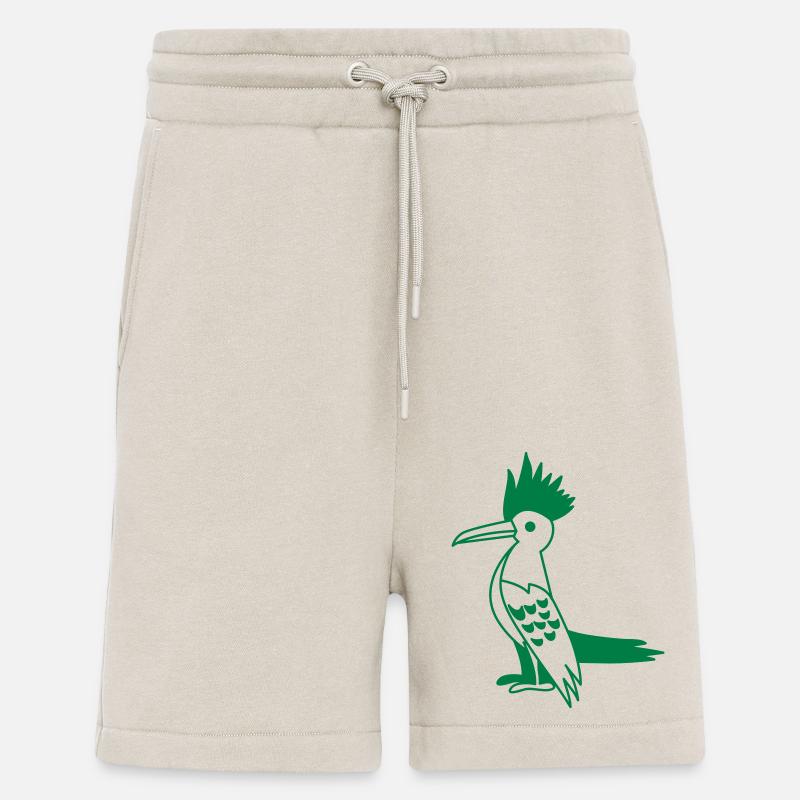 Tall woodpecker black and white - Shorts - made by SPREAD - WARM CLAY