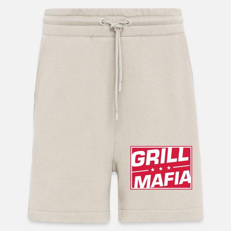 Grill Mafia Dicton de grillades - Short bio décontracté fabriqué en UE - WARM CLAY