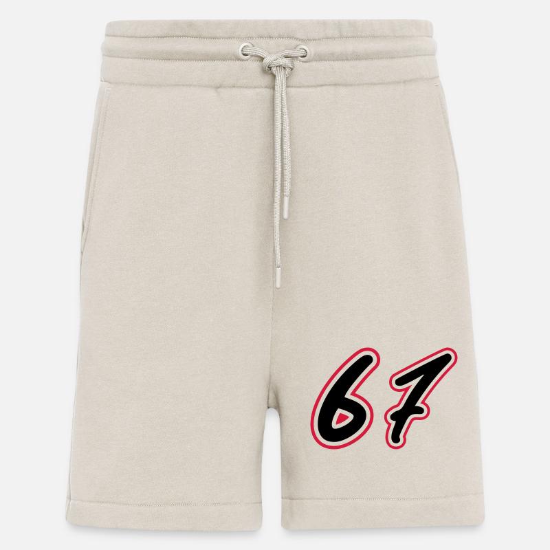 67 Zahl Symbol - Shorts - made by SPREAD - WARM CLAY