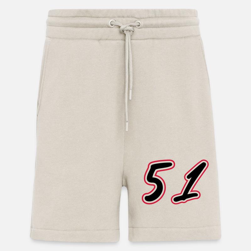 51 Symbole numérique - Short bio décontracté fabriqué en UE - WARM CLAY