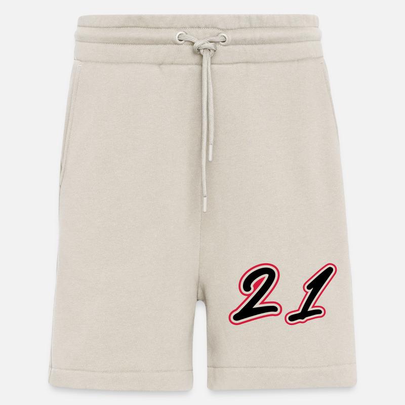 21 Symbole numérique - Short bio décontracté fabriqué en UE - WARM CLAY