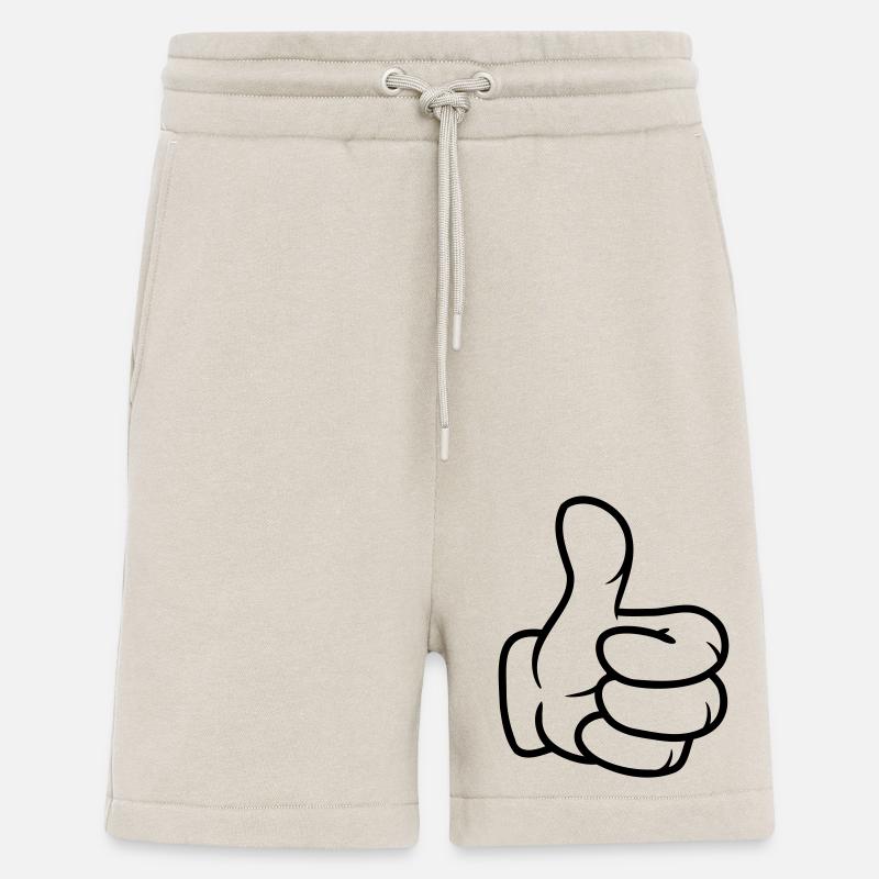 Pouce levé Main comique - Short bio décontracté fabriqué en UE - WARM CLAY