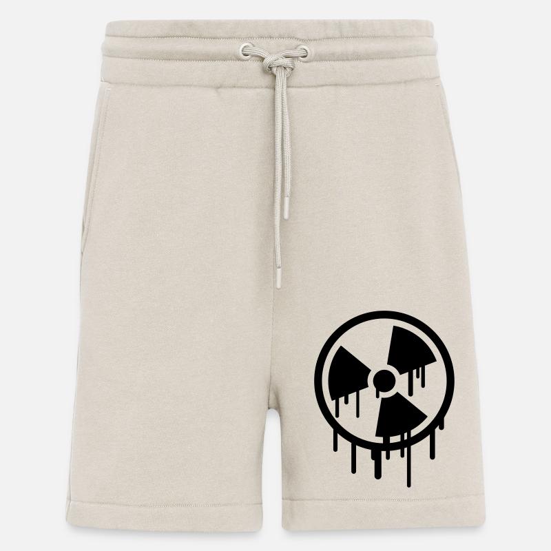 Atom Symbol Graffiti - Short bio décontracté fabriqué en UE - WARM CLAY