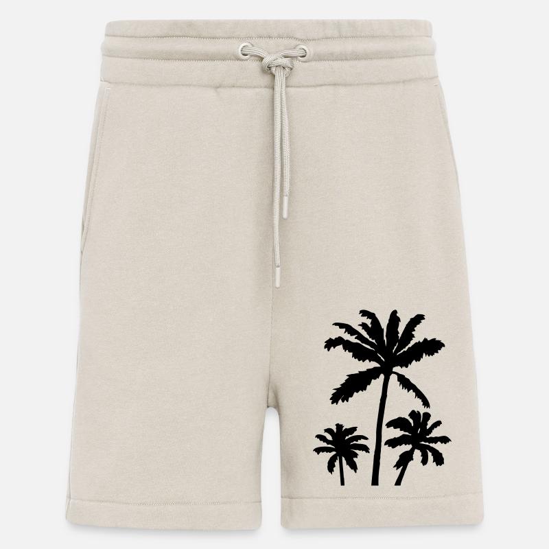 Coucher de soleil Palm Silhouette - Short bio décontracté fabriqué en UE - WARM CLAY