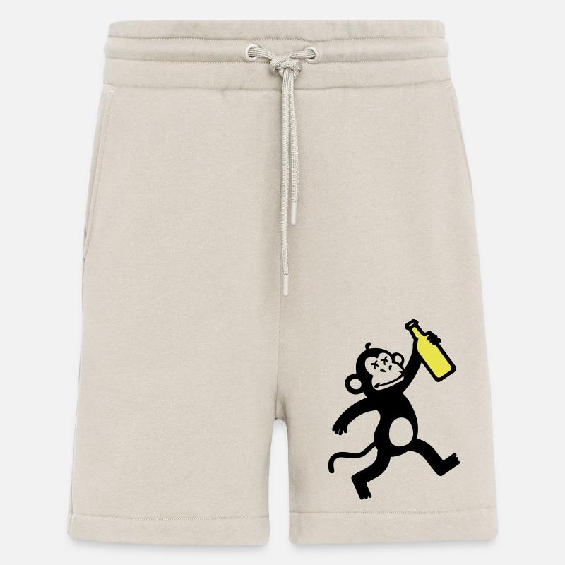 Monkey Beer Party - Shorts - made by SPREAD - WARM CLAY